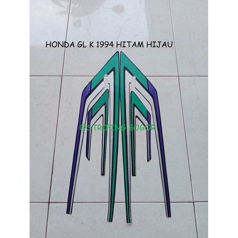 Jual Striping Stiker Motor Honda Gl100 K 1994 Lis Hitam Hijau Gomultti