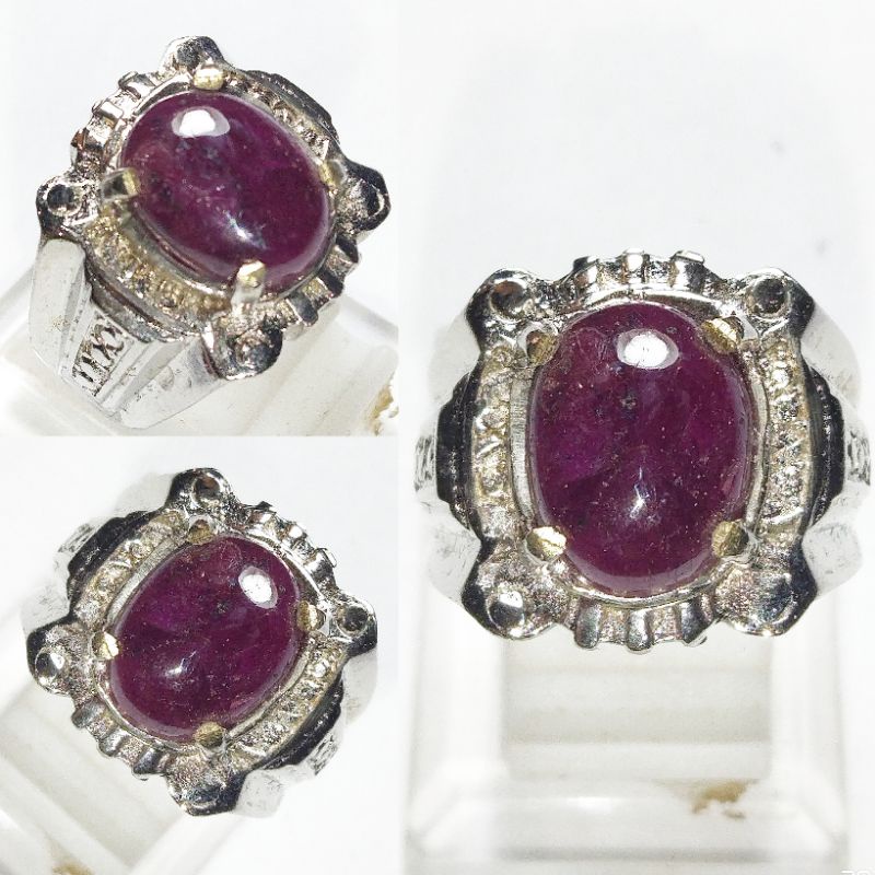 Jual Cincin Batu Ruby Merah Delima Asli Natural Kualitas Super