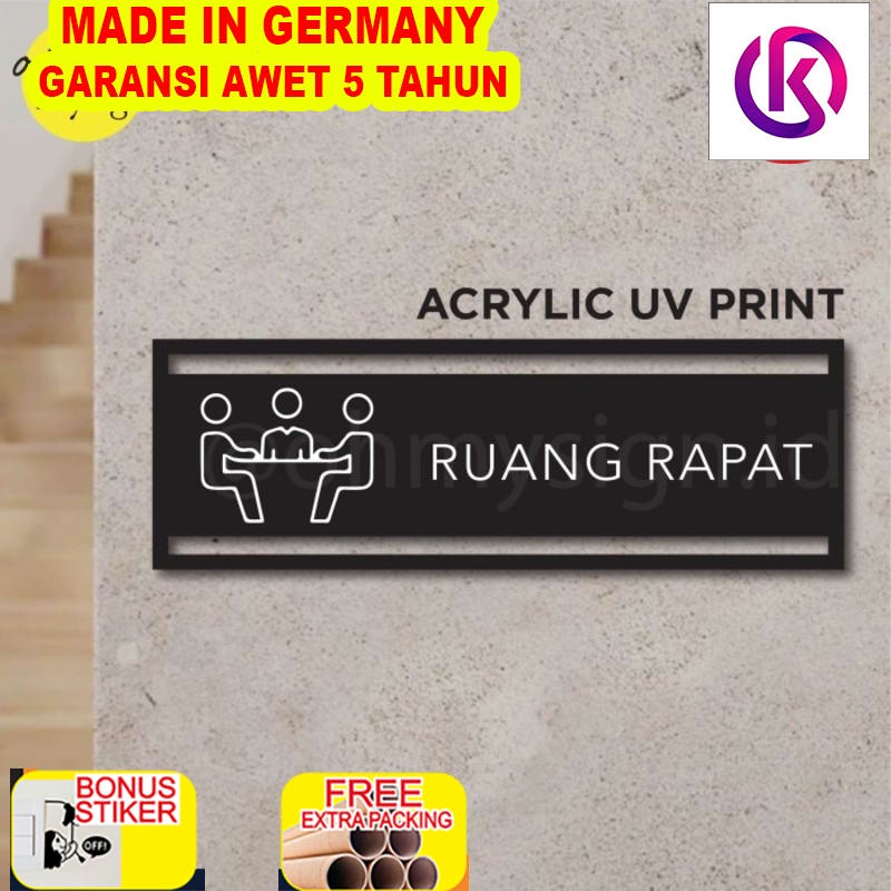 Jual Terlaris Sign Akrilik Ruang Rapat Meeting Laser Cut UV Print ...