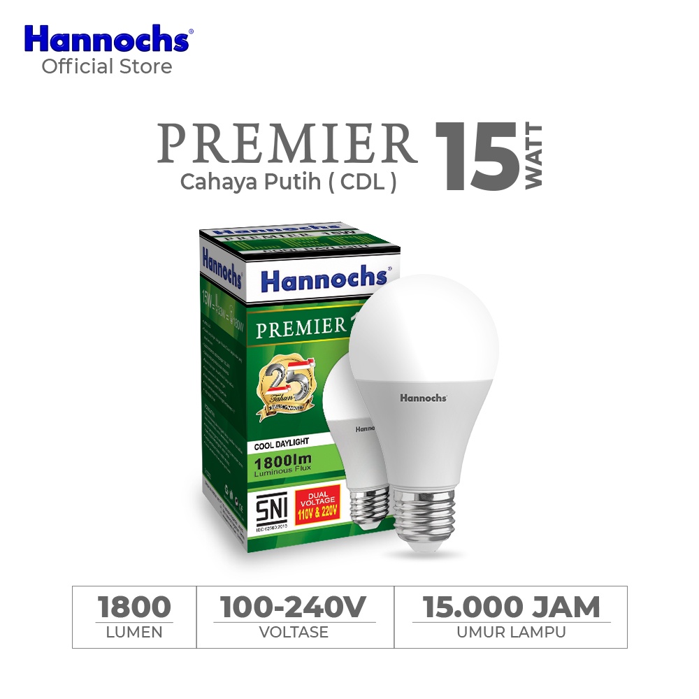 Jual Hannochs Lampu Bohlam Led Premier Watt Cahaya Putih Shopee Indonesia