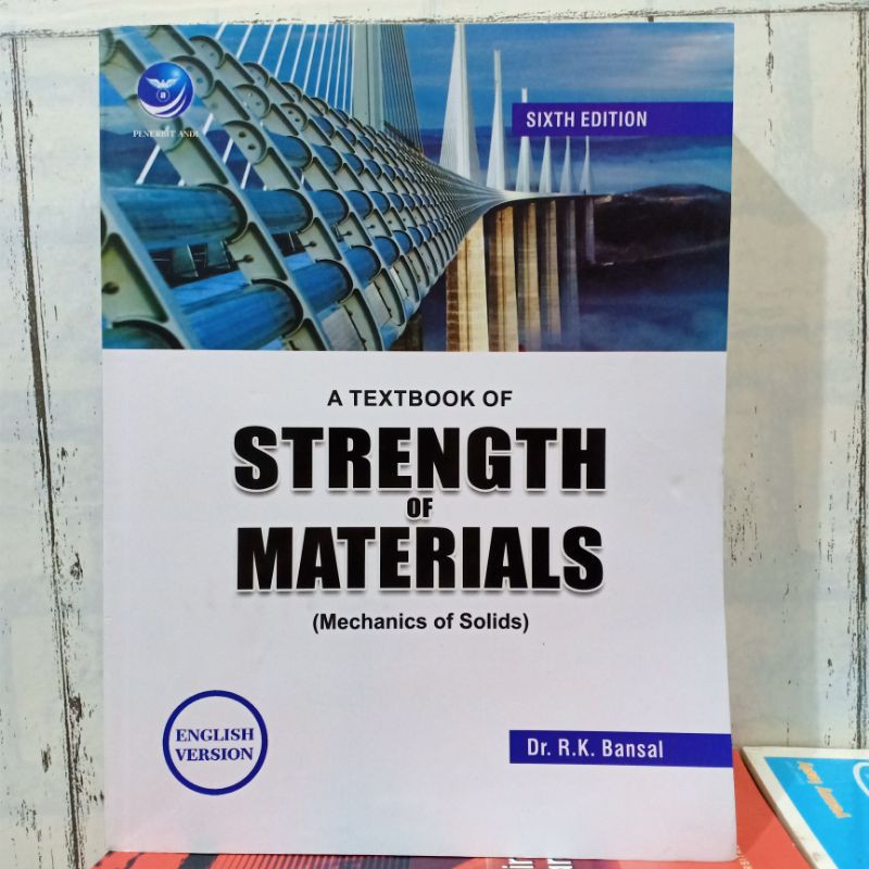 Jual ORIGINAL BUKU A TEXTBOOK OF STRENGTH OF MATERIALS Mechanics Of