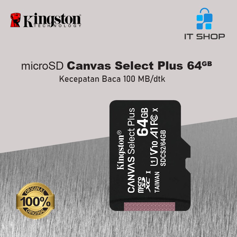 Jual Kingston Micro SD Card Class-10 64Gb | Shopee Indonesia