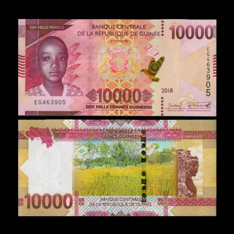 Jual REPUBLIQUE DE GUINEE GUINEA 10000 FRANCS 2018 UNC AFRICAN