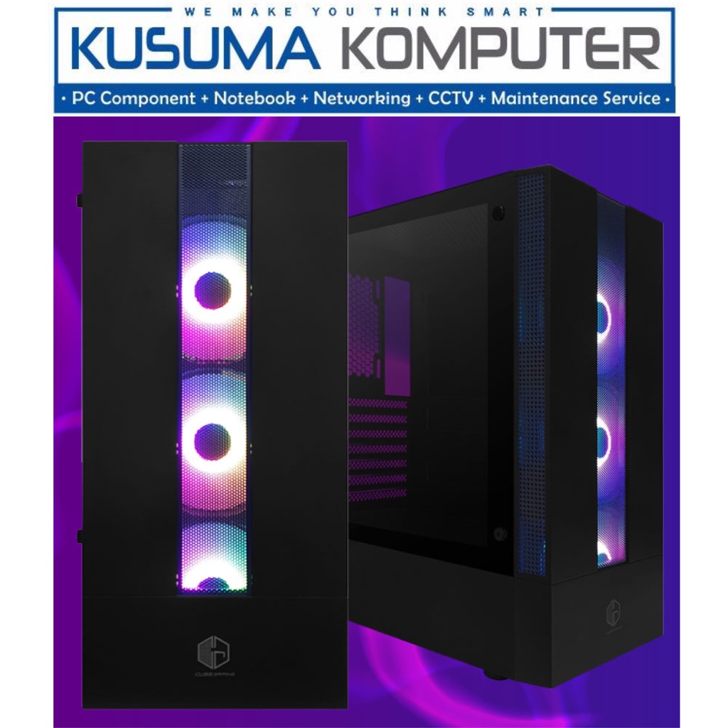 Jual Casing Cube Gaming MIST + 3 Fan RGB Casing PC Gaming | Shopee ...
