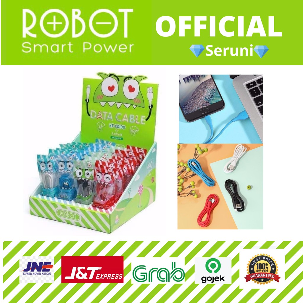 Jual Seruni Kabel Data Candy Robot Rt Cd Micro Usb A Box Isi Pcs Shopee Indonesia