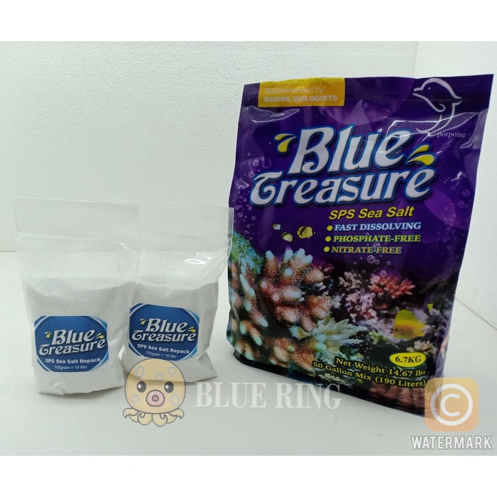 Jual ASW Blue Treasure Salt utk 1 Galon 19 liter 700 gram GARAM LAUT ...