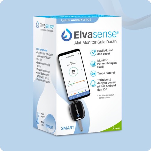 Jual Elvasense Alat Monitor Gula Darah Smartphone Connect Kit SMART ...