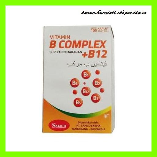 Jual VITAMIN-B- VITAMIN B COMPLEX + B12 SAMCO BOTOL 100 KAPLET -TUBUH ...