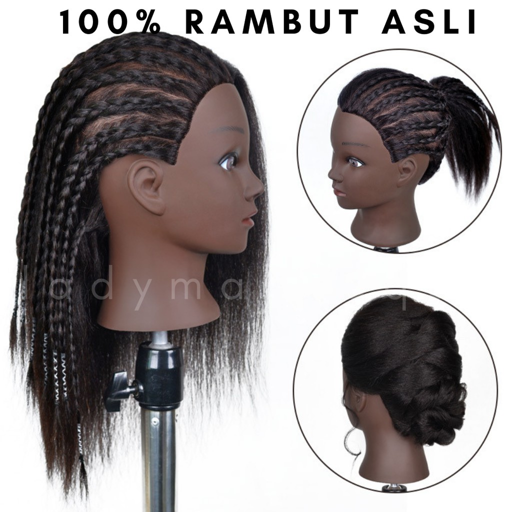Jual LADY MANNEQUIN (ZAHRA) Manekin Rambut 100 Rambut Asli / Kepala Patung Rambut / Sanggul