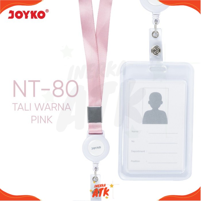 Jual Name Tag Joyko NT-78~79~80 Kartu Nama Gantung ID Card - Tali Pink ...