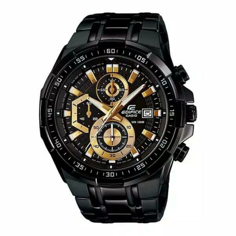 Casio Edifice EFR 539 Black Gold Original Jam Tangan Pria