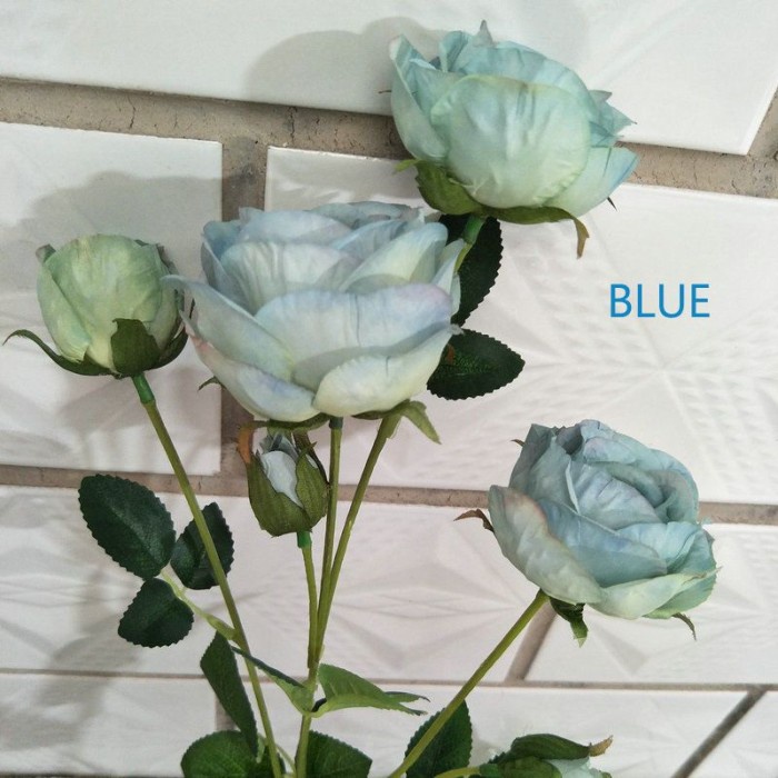 Jual Bunga Mawar Artificial 6 Branch Rose Blossoms | Shopee Indonesia