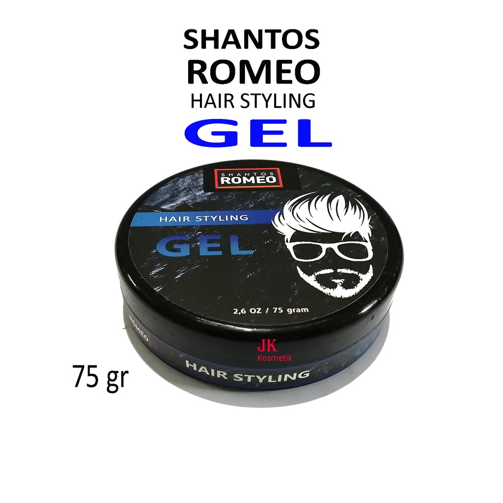 Jual Shantos Romeo Hair Styling GeL 75 gr Rapi Bebas Kusut | Shopee ...