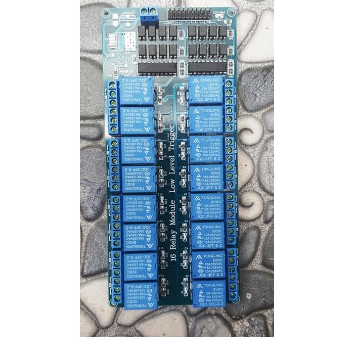 Jual RELAY 5V 16 CHANNEL OUTPUT 250VAC 30VDC 10A WITH OPTOCUPLER MODULE ...