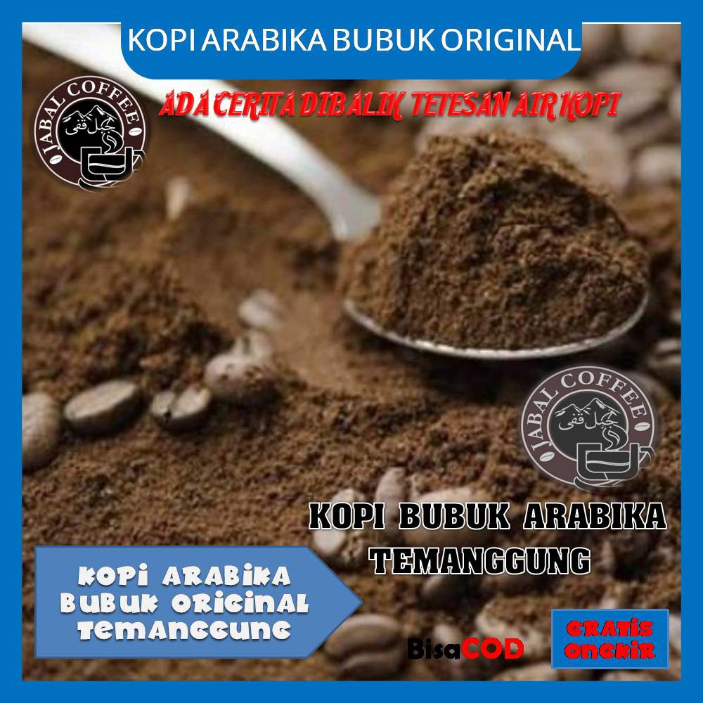 Jual Kopi Arabica Bubuk Original Temanggung Asli Murni Tanpa Campuran