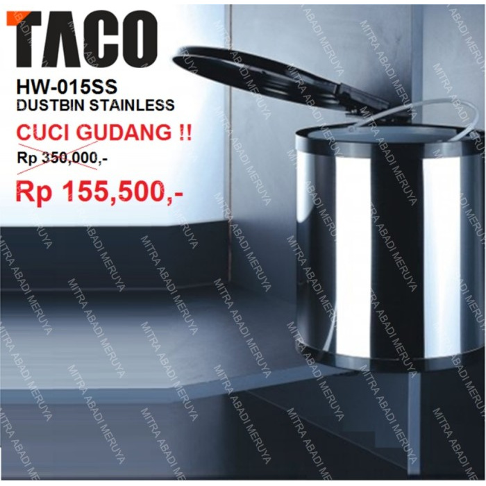 Jual Taco Hw Ss Tempat Sampah Stainless Vitco Waste Bin S S