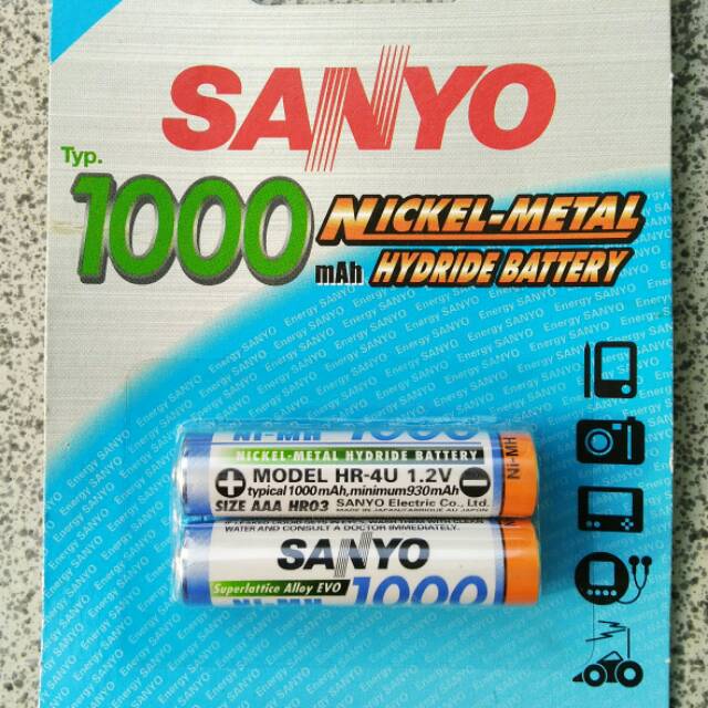 Jual Baterai SANYO AAA 1000mAH | Shopee Indonesia