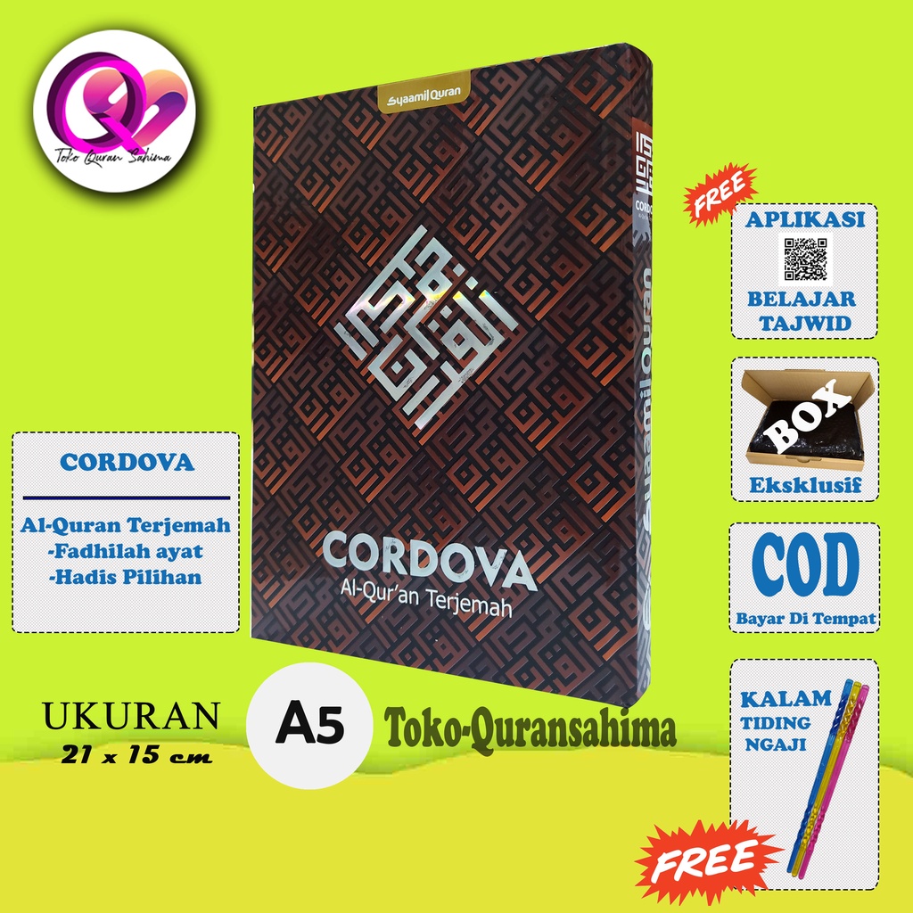 Jual AL QURAN TERJEMAH UKURAN SEDANG A5 HC ALQURAN CORDOVA SYAAMIL ...