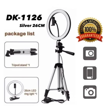 TRIPOD DK 1126 DK 1226 Tripod 3110 Tripod 3120 Make Up Vlog Ring 26cm Free Sarung Tripod