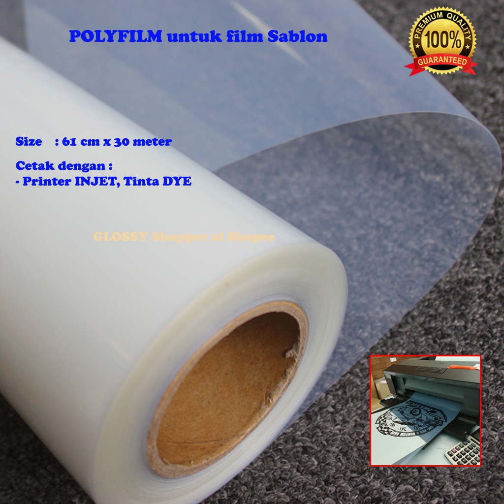 Jual POLYFILM INKJET UNTUK SABLON 61 cm Shopee Indonesia