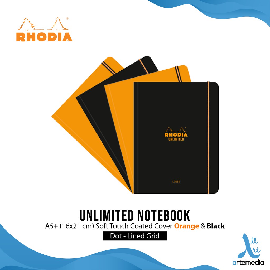 RHODIA 118979C - Unlimited Black Elastic Notebook - A5 - Lined - View #7