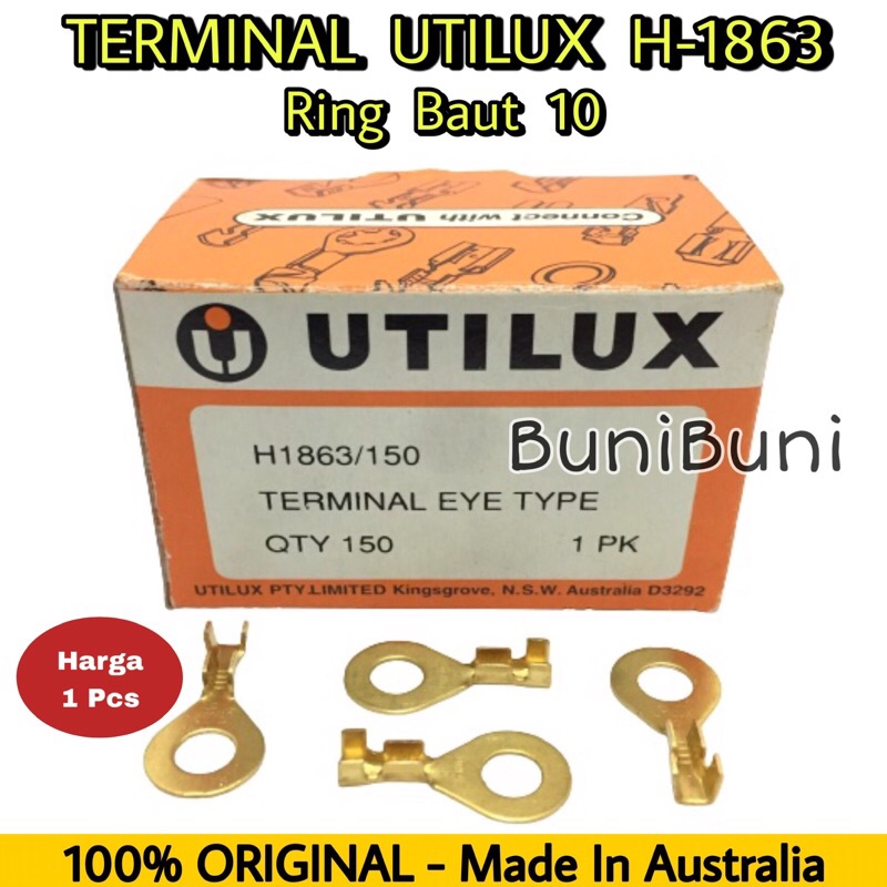 Jual Terminal Skun Utilux Ring Baut 10 Ukuran M6 Diameter 6 Mm H1863