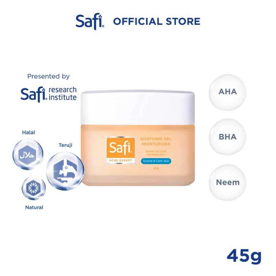 Jual SAFI Acne Expert Soothing Gel Moisturizer Cream Jerawat 45gr