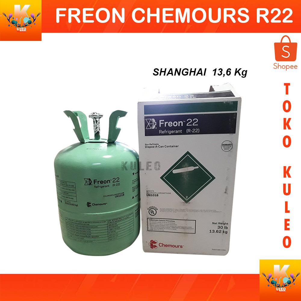 Jual Freon AC CHEMOURS R22 (dulu DUPONT) SHANGHAI 13,6 Kg Original / R ...