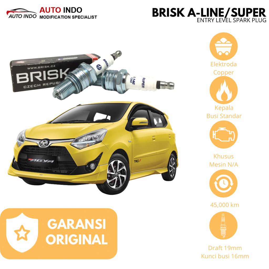 Jual Busi Mobil Racing Agya Agyla 1.0 Busi Brisk Super QR15LC-1 100% ...