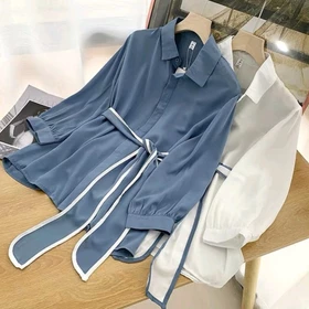 Vallina Outfit Mika Shirt Blouse Plained Atasan Kemeja Wanita Korean Style Muslim Premium