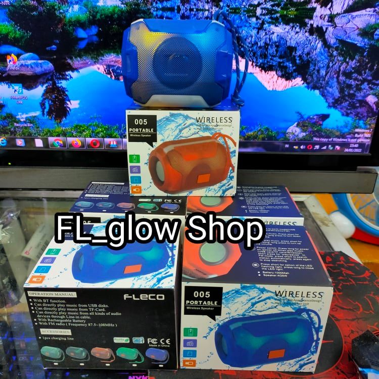 Jual SPEAKER MUSIK WIRELESS BLUETOOTH FLECO F005 LED MURAH BERGARANSI ...