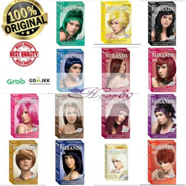 Jual Pewarna Rambut Miranda Semir Rambut Cat Rambut Tahan Lama Miranda Permanent Hair