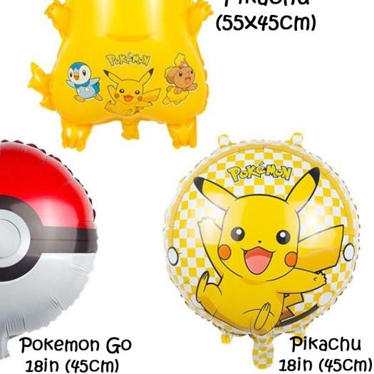 Jual Balon Foil Pikachu Pokemon Go Balon Pokeball Pikachu Shopee Indonesia