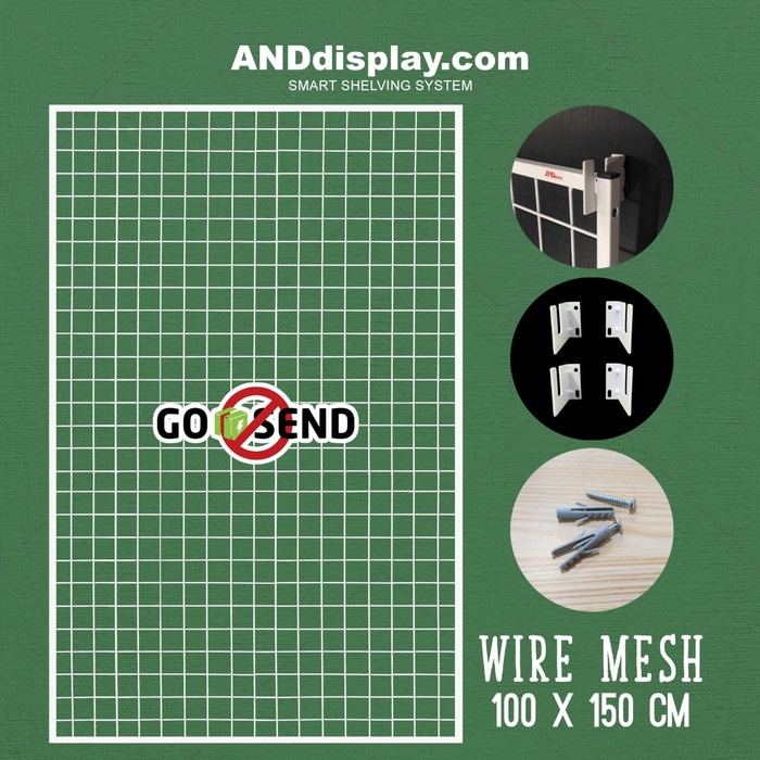 Jual Jual Wire Mesh 100X150Cm + H5 Wall Rak Mundo - Ram Bingkai ...