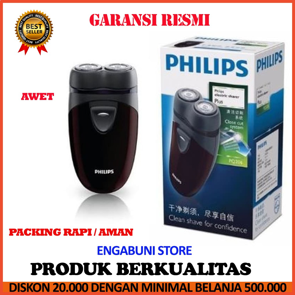 Jual Pencukur Elektrik Philips Electric Shaver Pq206 O1j4 Mencukur