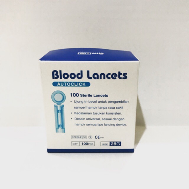 Jual [COD ] Blood Lancets OneMed ( Autoclick ) Shopee Indonesia