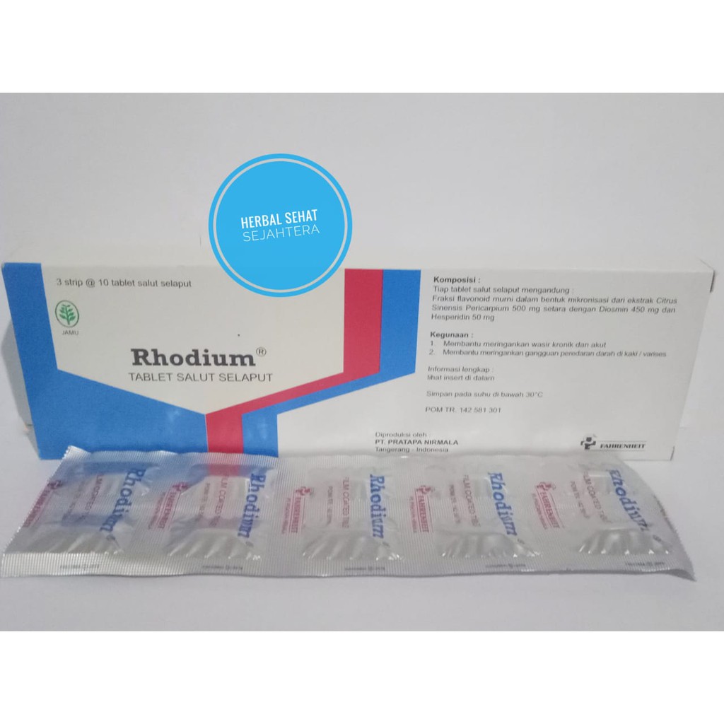 Jual RHODIUM Rhodium Rodium Tablet / Memperlancar Peredaran Darah ...