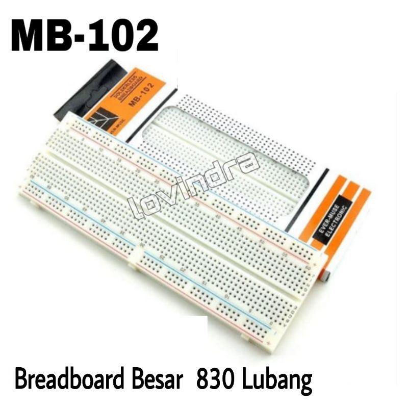 Jual Breadboard 830 Lubang MB-102 Big Breadboard besar | Shopee Indonesia