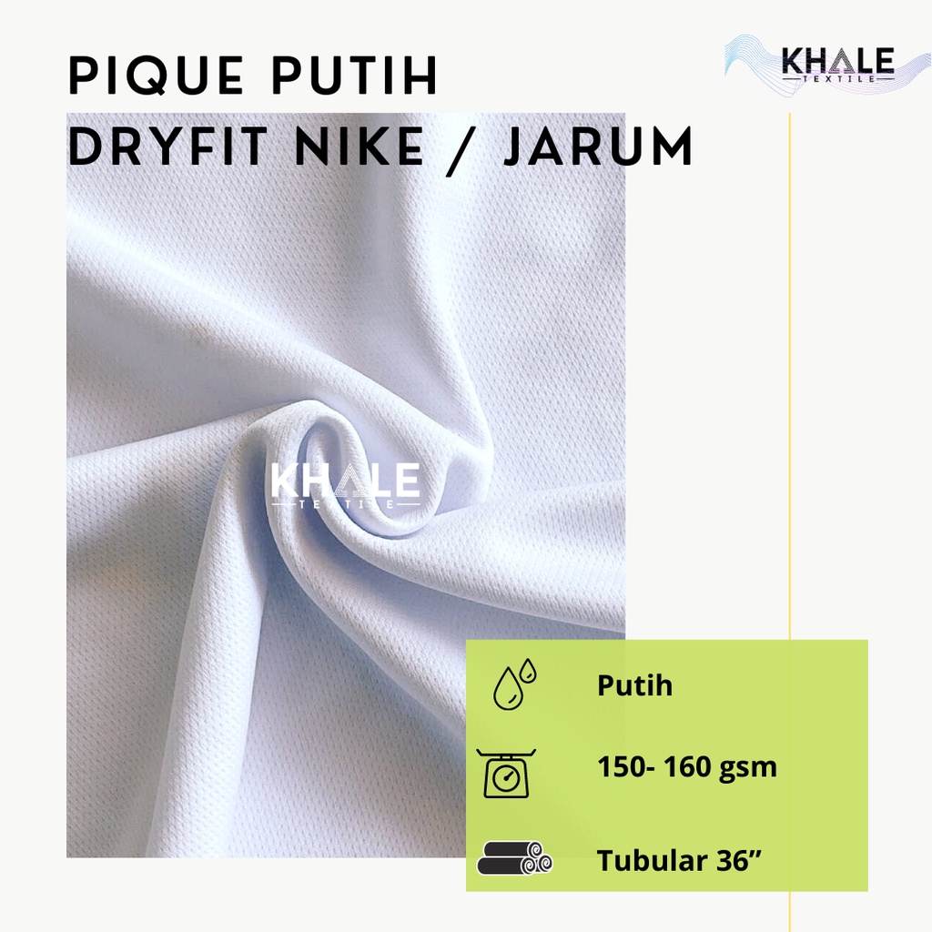 Jual Bahan Kain Drifit Pique Nike Jarum Bintik Tusuk Putih Premium Jersey Dryfit Polyester Shopee Indonesia