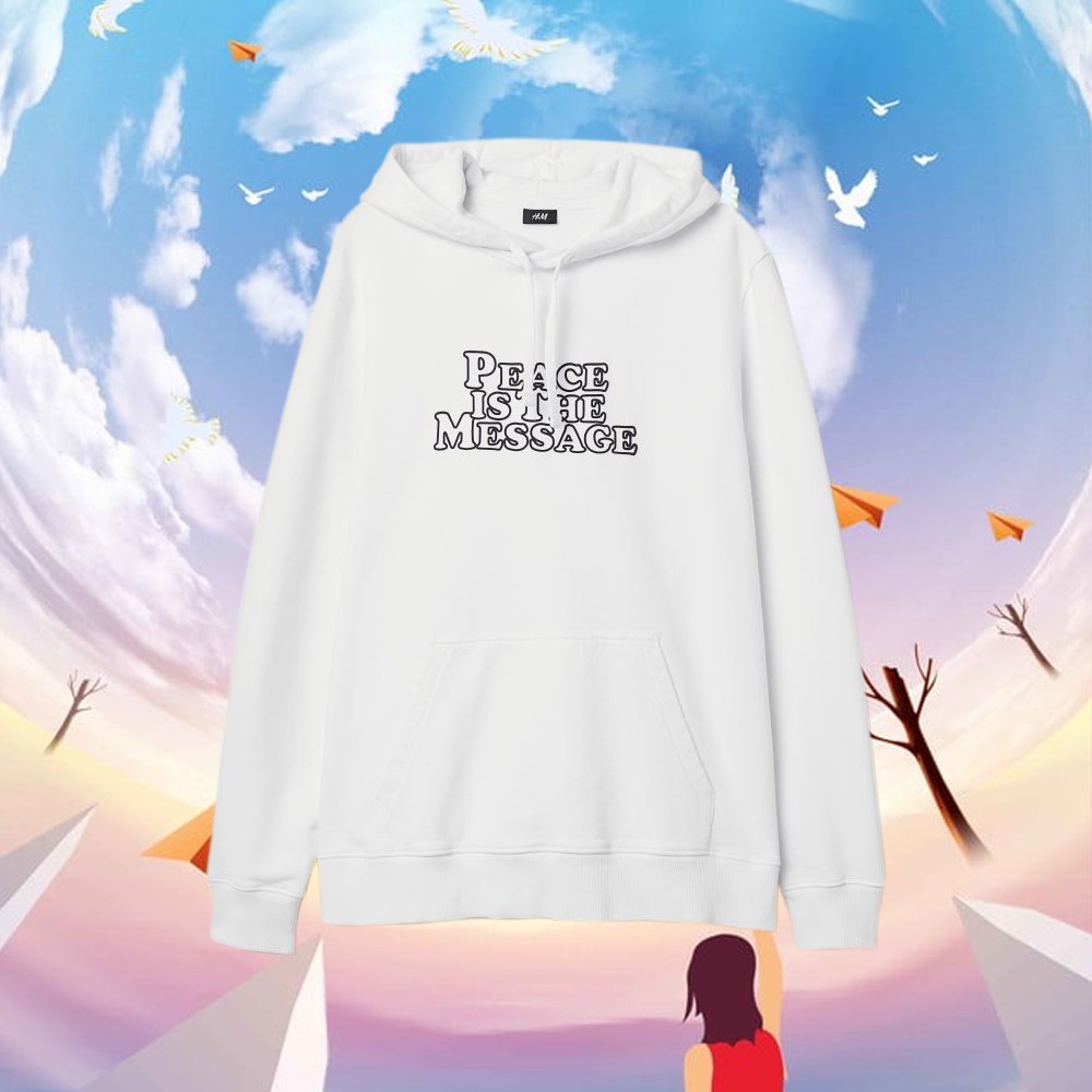 Peace hoodie cheap h m