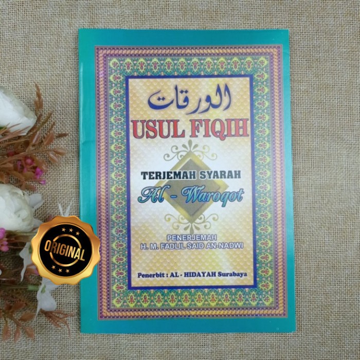 Jual Buku Ushul Fiqih Terjemah Syarah Al Waroqot Ushul Fikih Al Waraqat Shopee Indonesia 6896