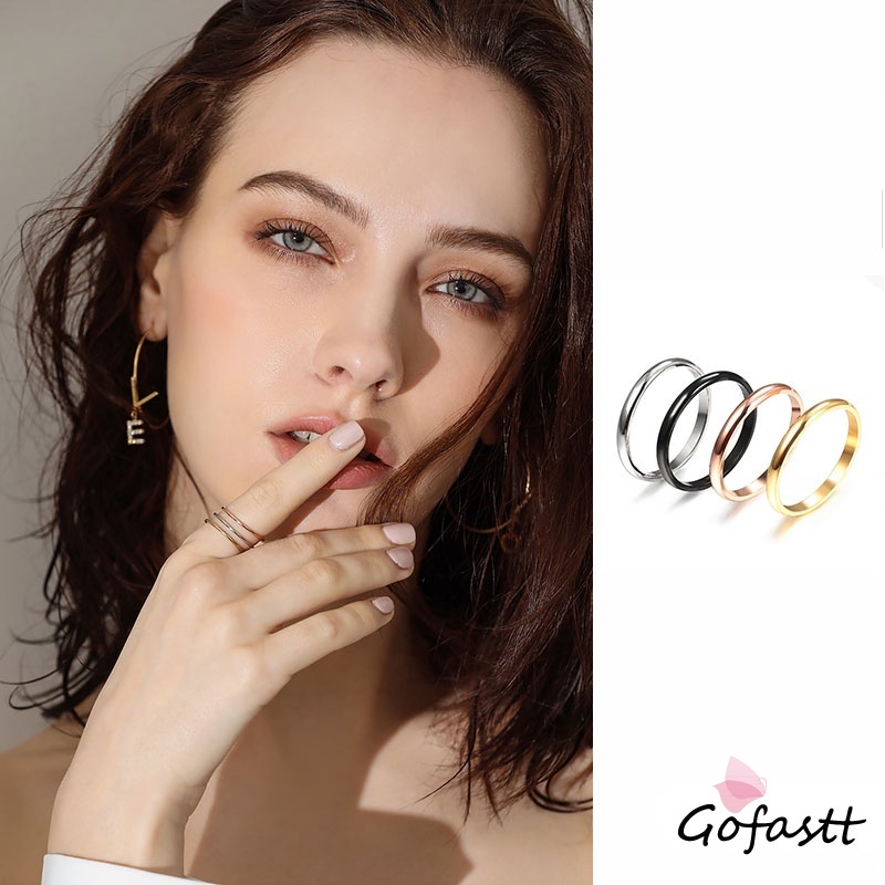 Jual Cincin Pertunangan / Pernikahan Bahan Titanium Steel Lapis Silver