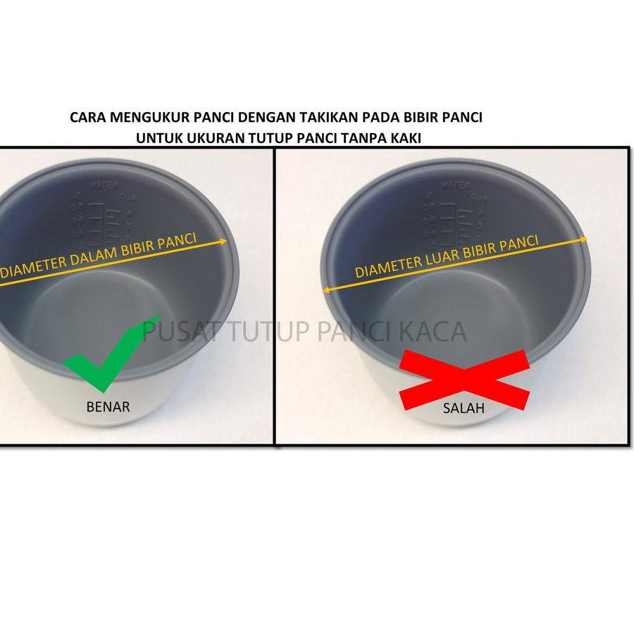 Jual Tutup Panci Kaca Biasa Tanpa Kaki Diameter Tutup Cm