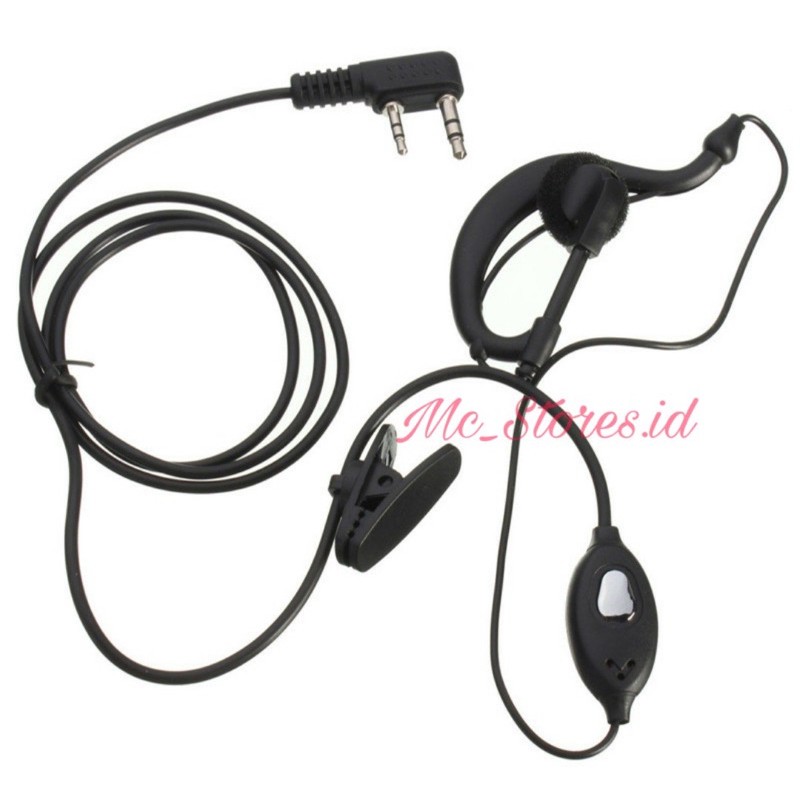 Jual handsfree ht walkie talkie headset ht cocok untuk WLAN baofeng ht ...