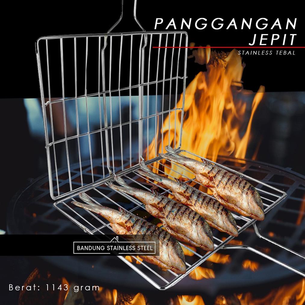 Jual Panggangan Jepit JUMBO BESAR Barbeque BBQ Grill ikan daging ...