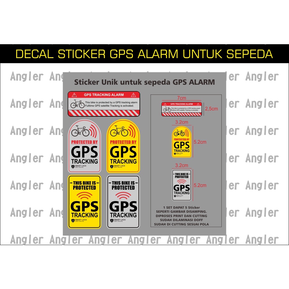 Jual Sticker Sepeda Unik GPS alarm untuk sepeda | Shopee Indonesia