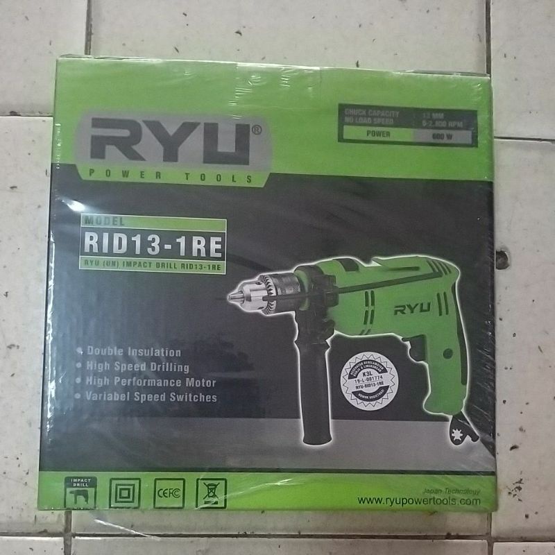 Jual MESIN BOR LISTRIK RID13- 1RE BOR BOLAK BALIK 13MM RYU TEKIRO ...