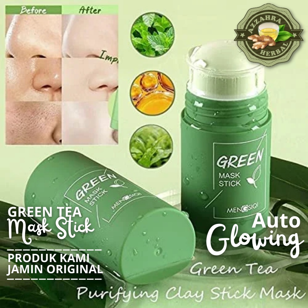 Jual MEIDIAN Green Tea Mask Cleansing Clay Stick Masker Wajah Masker
