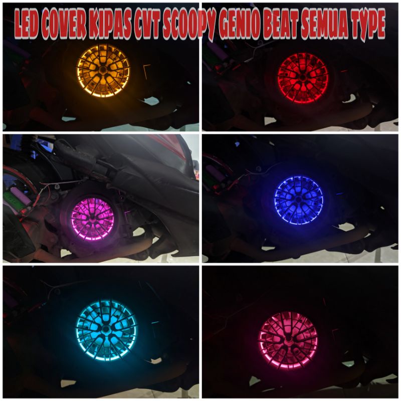 lampu motor led cover kipas cvt honda scoopy genio beat semua type waterproof aman super terang