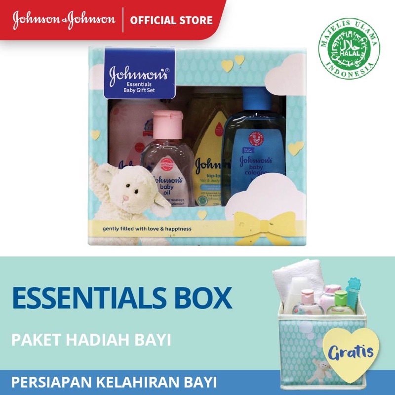Jual Johnsons Baby Paket gift box murah Paket Baby essentials Gift